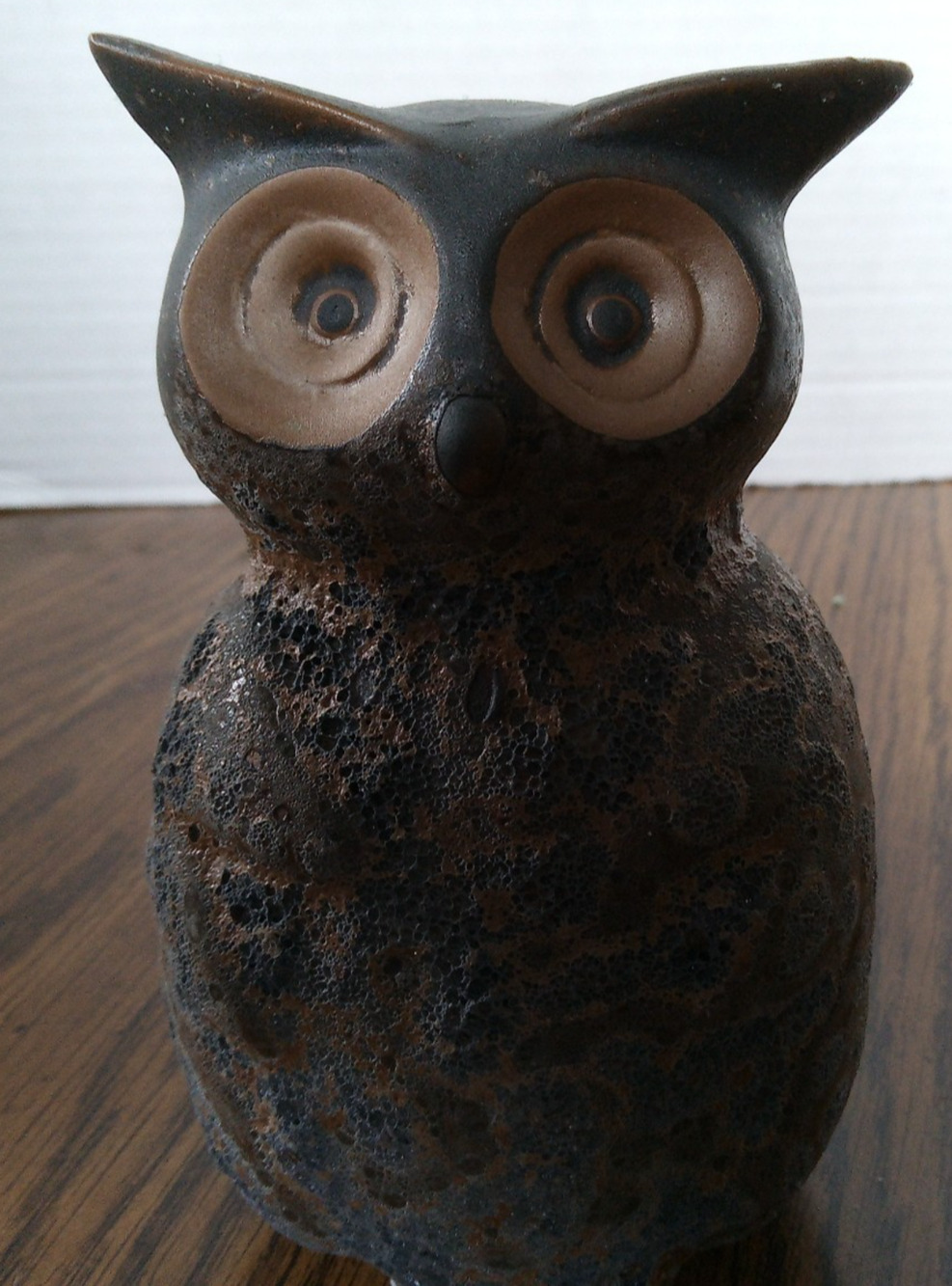 Creative Co-Op Black And Brown Stonewear Owl Figure